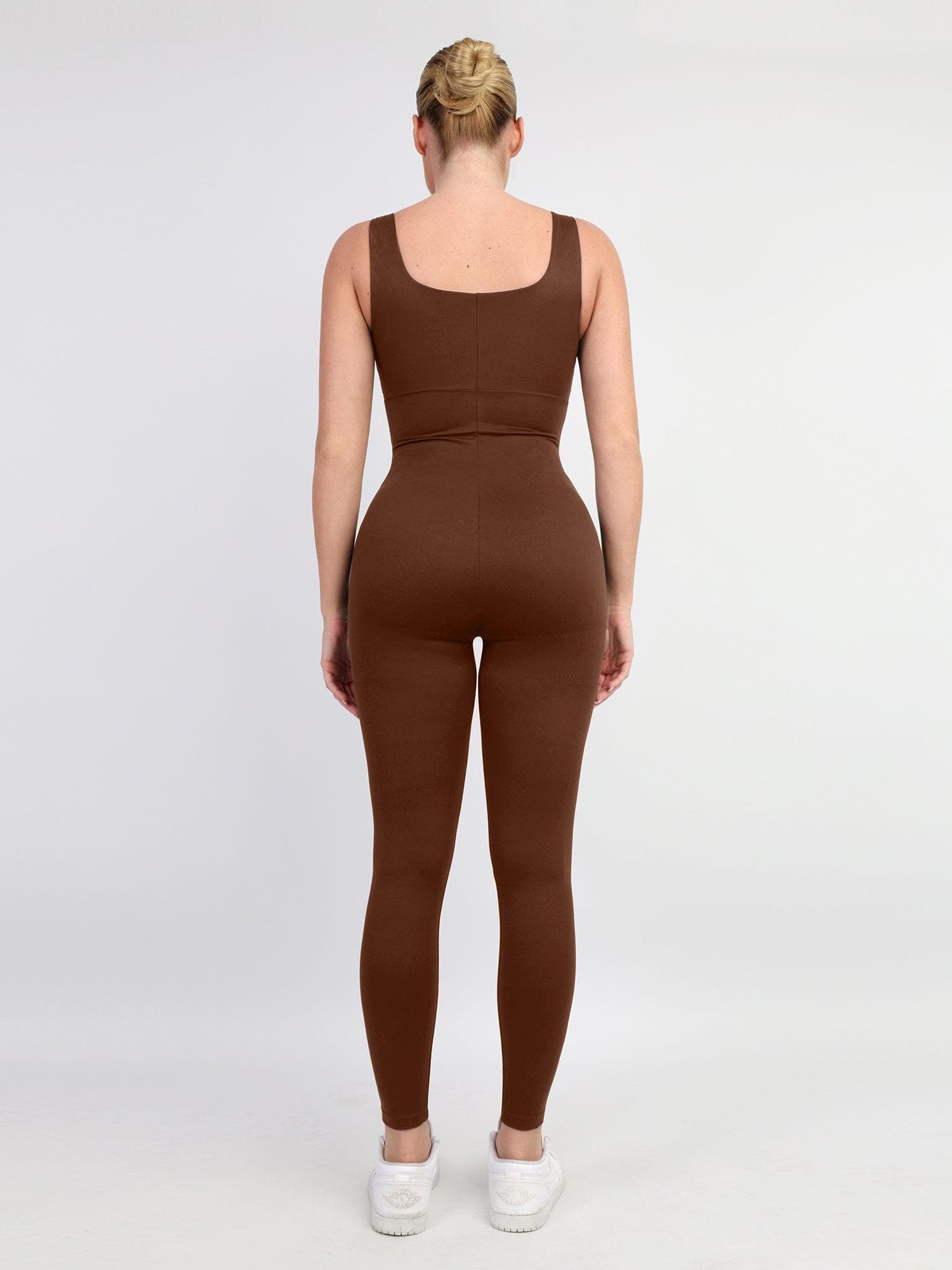 Shapewear Square Neck Slimming Workout Jumpsuit