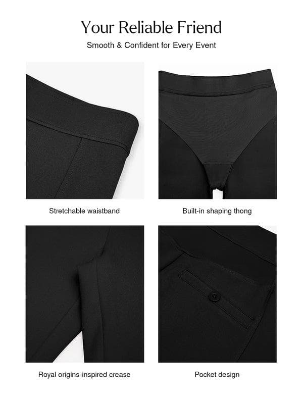 Day To Night Set Square Neck Tank Bodysuit Built-in Shapewear Pants