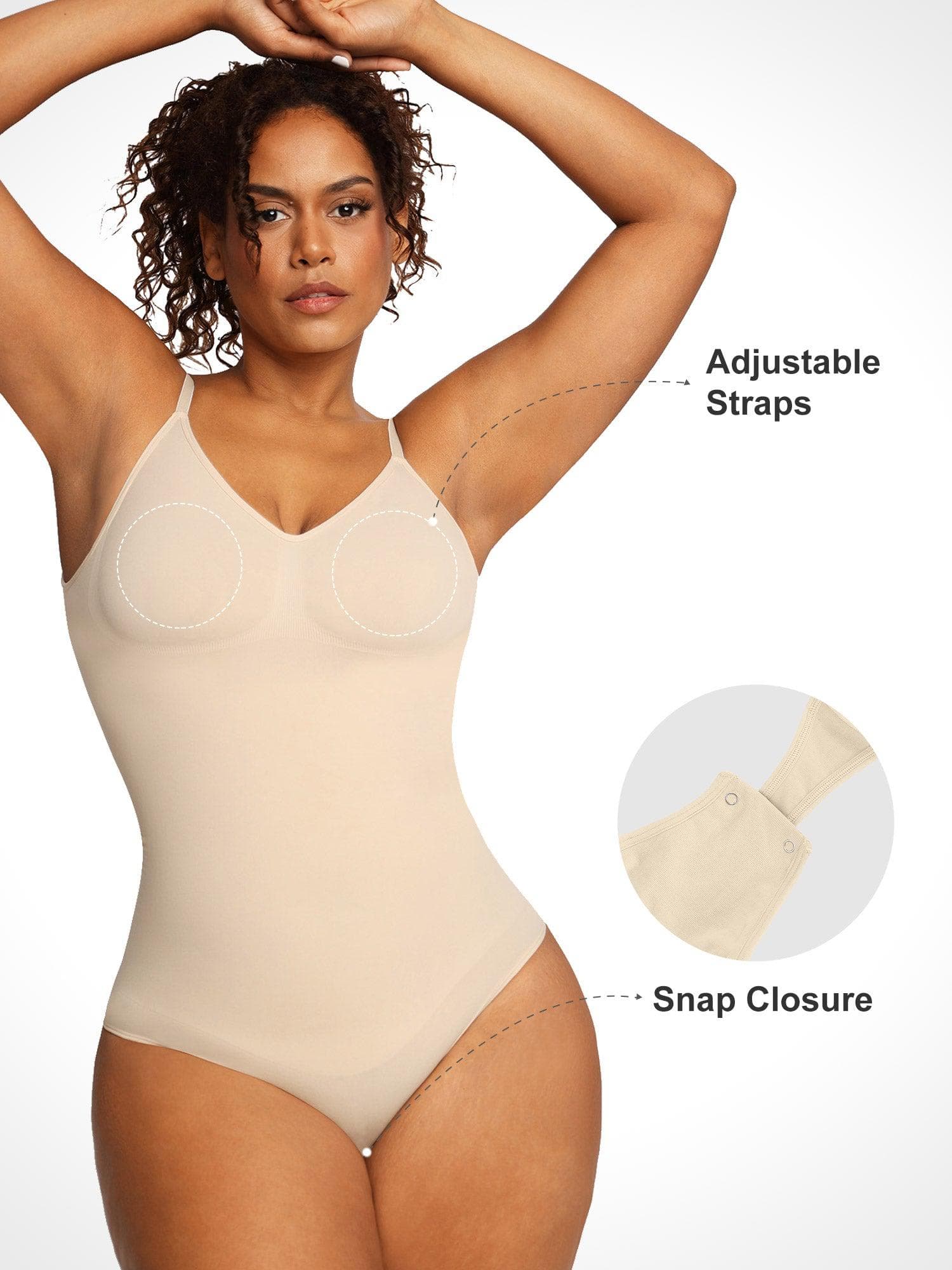 Shapewear Low Back Seamless Tummy Control Thong Bodysuit
