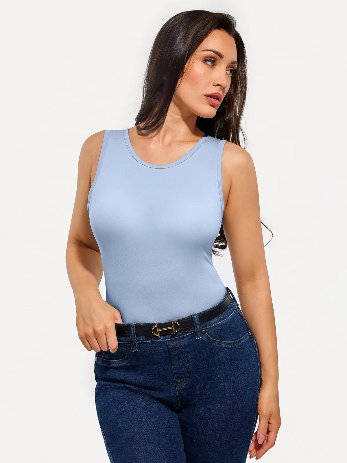 Seamless Built-in Bra All-in-One Shapewear Tank