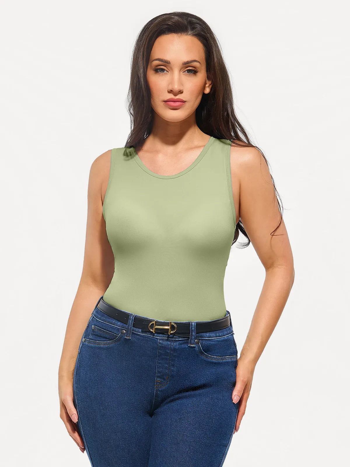 Seamless Built-in Bra All-in-One Shapewear Tank