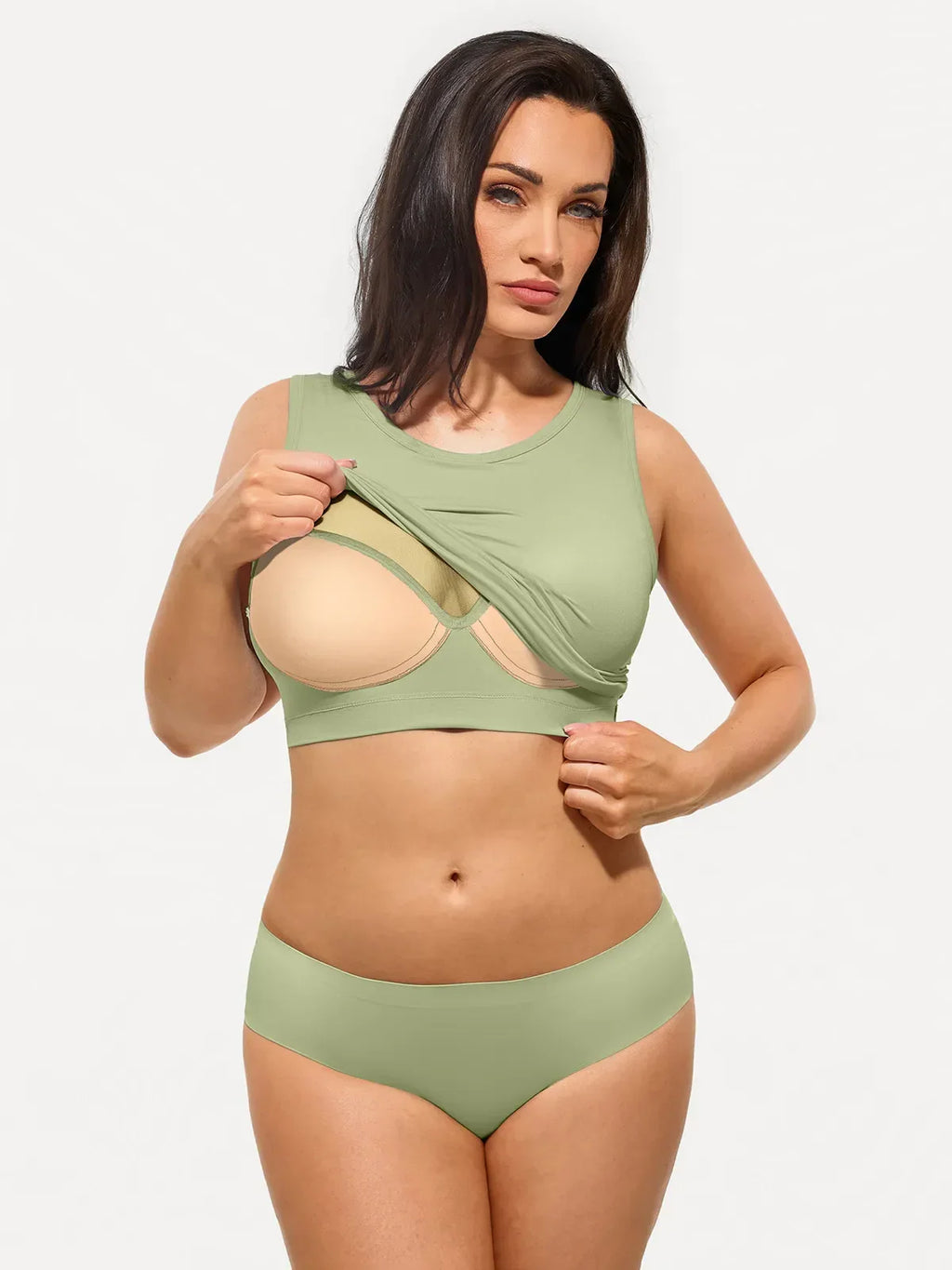 Seamless Built-in Bra All-in-One Shapewear Tank