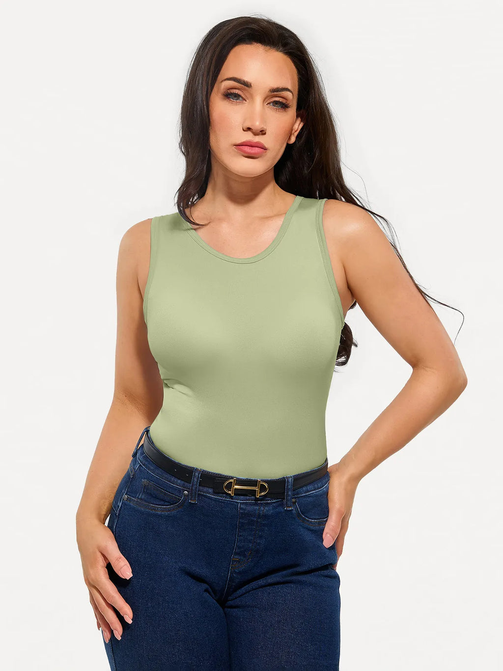 Seamless Built-in Bra All-in-One Shapewear Tank