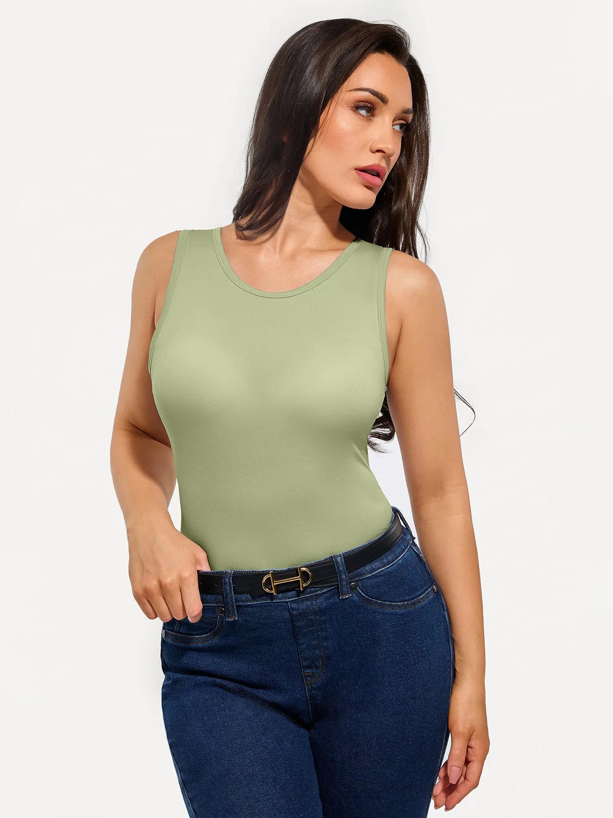 Seamless Built-in Bra All-in-One Shapewear Tank