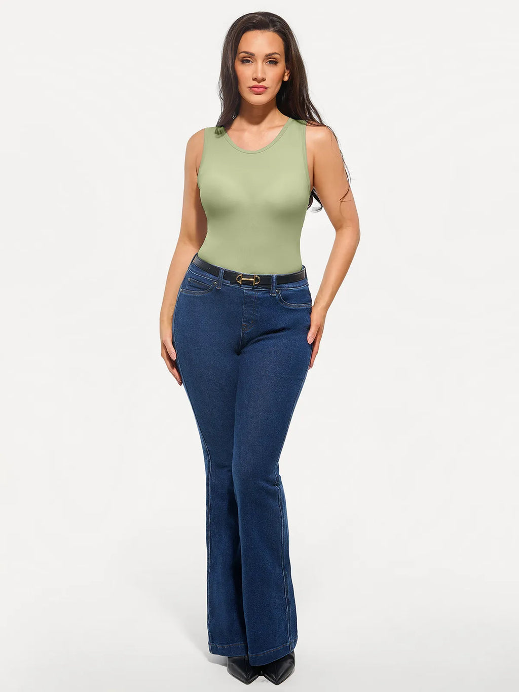 Seamless Built-in Bra All-in-One Shapewear Tank