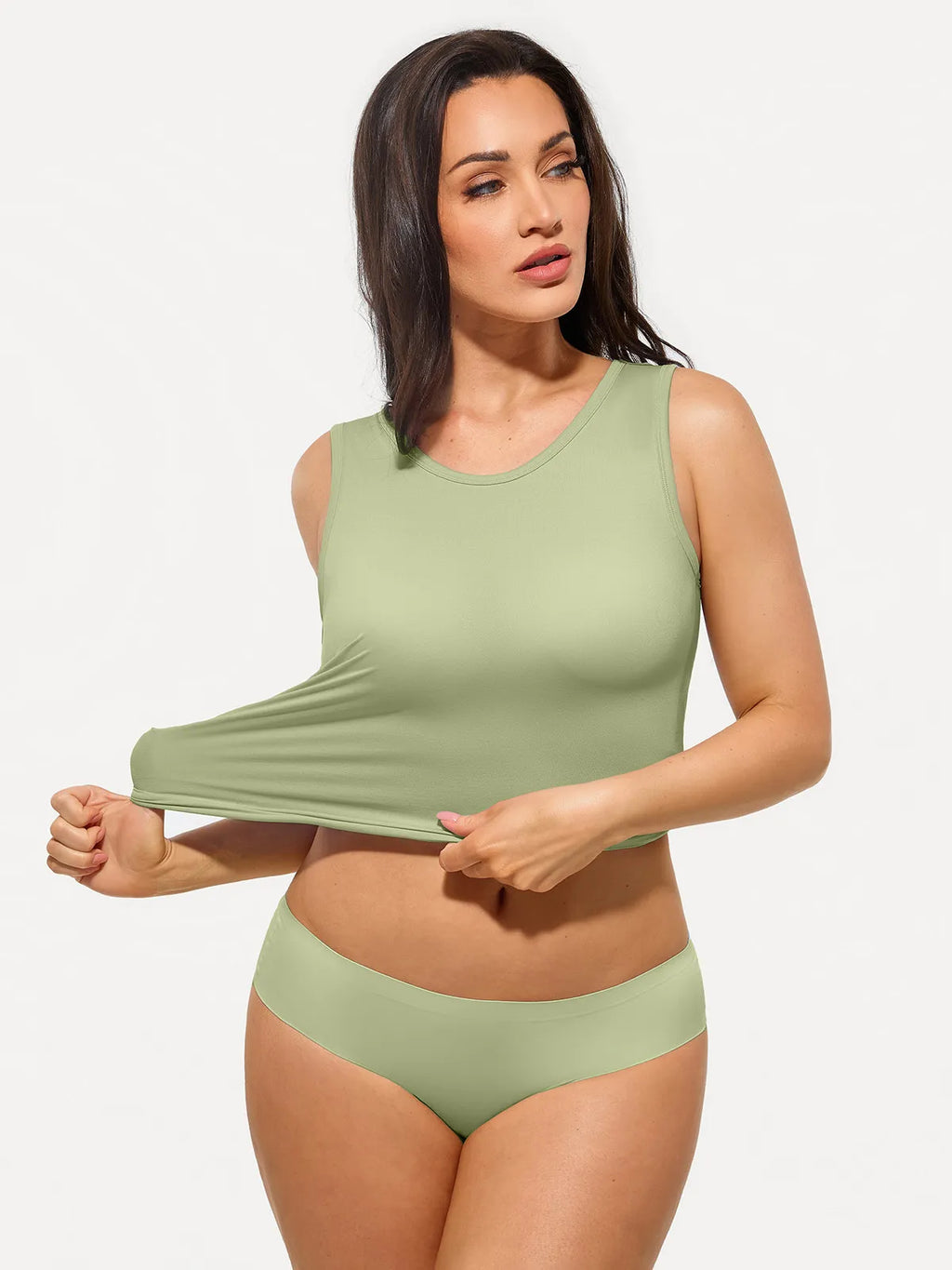 Seamless Built-in Bra All-in-One Shapewear Tank
