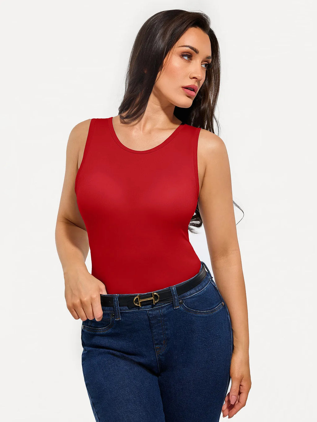 Seamless Built-in Bra All-in-One Shapewear Tank