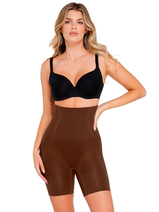 Seamless Tummy Control Mid-Thigh Shaping Shorts