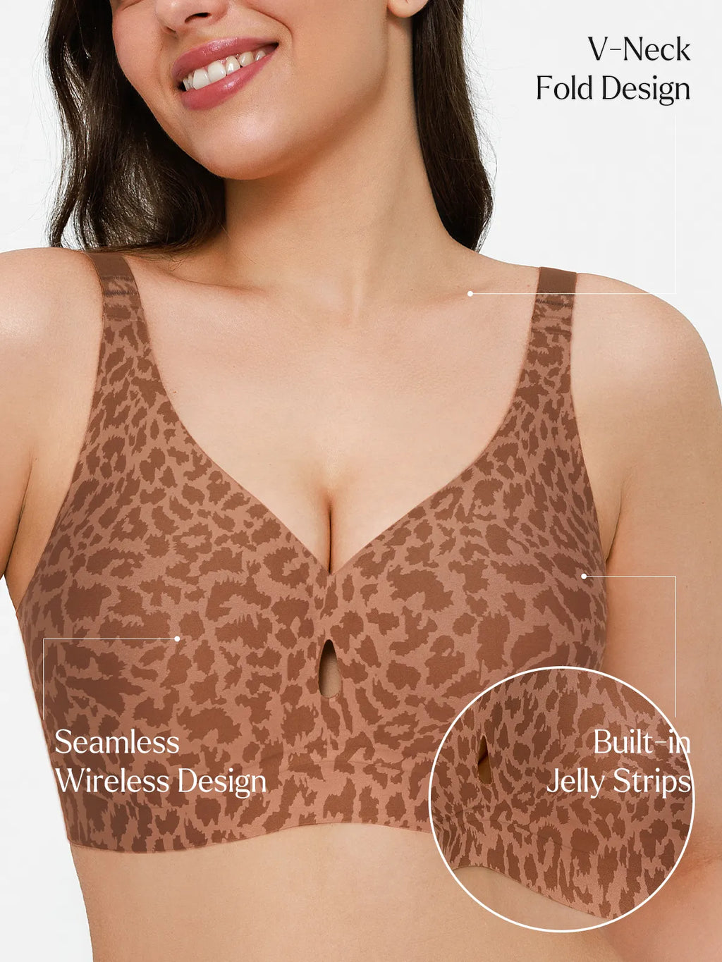 Seamless Wireless Jelly Contour Support Bra