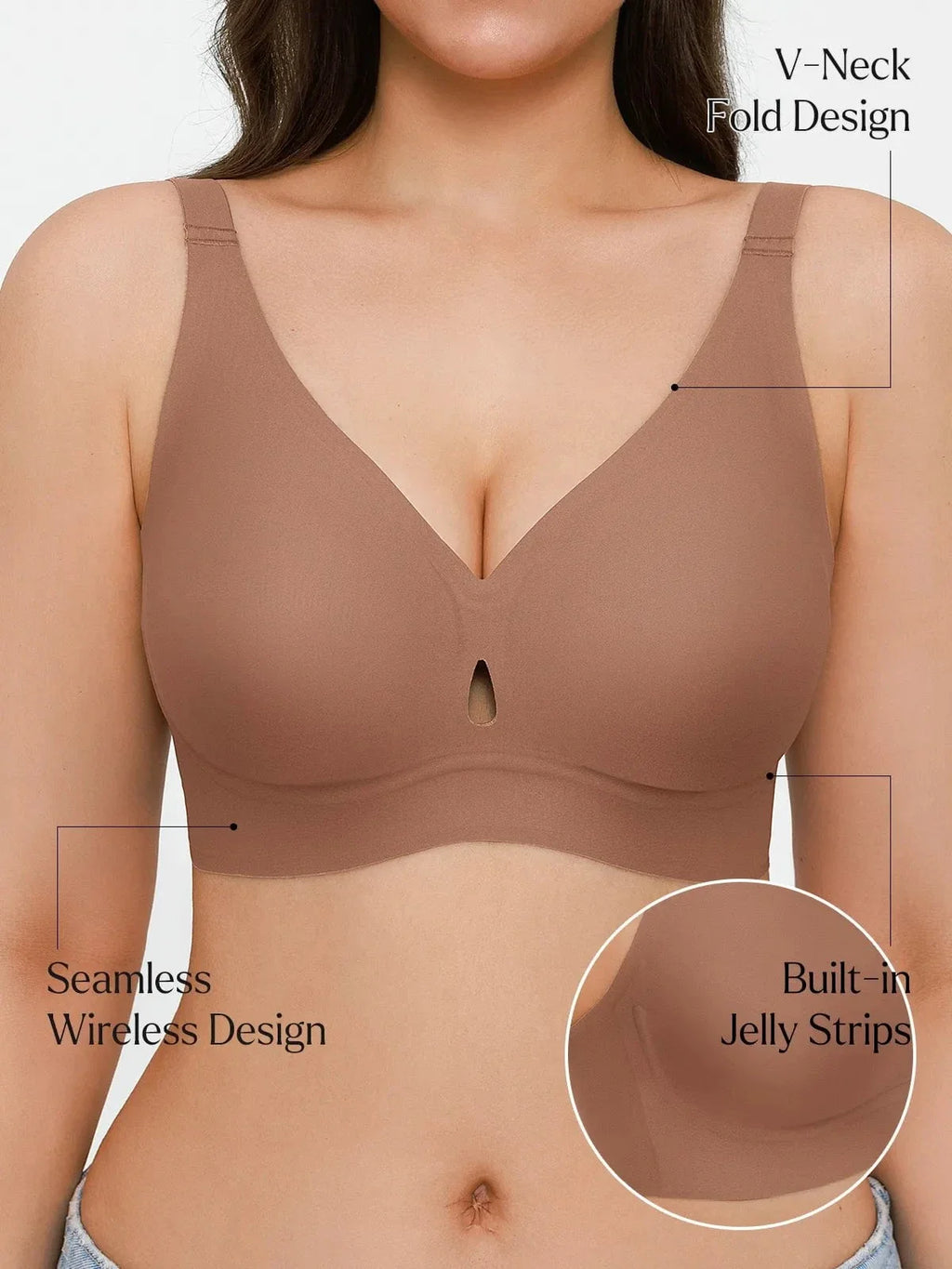 Seamless Wireless Jelly Contour Support Bra