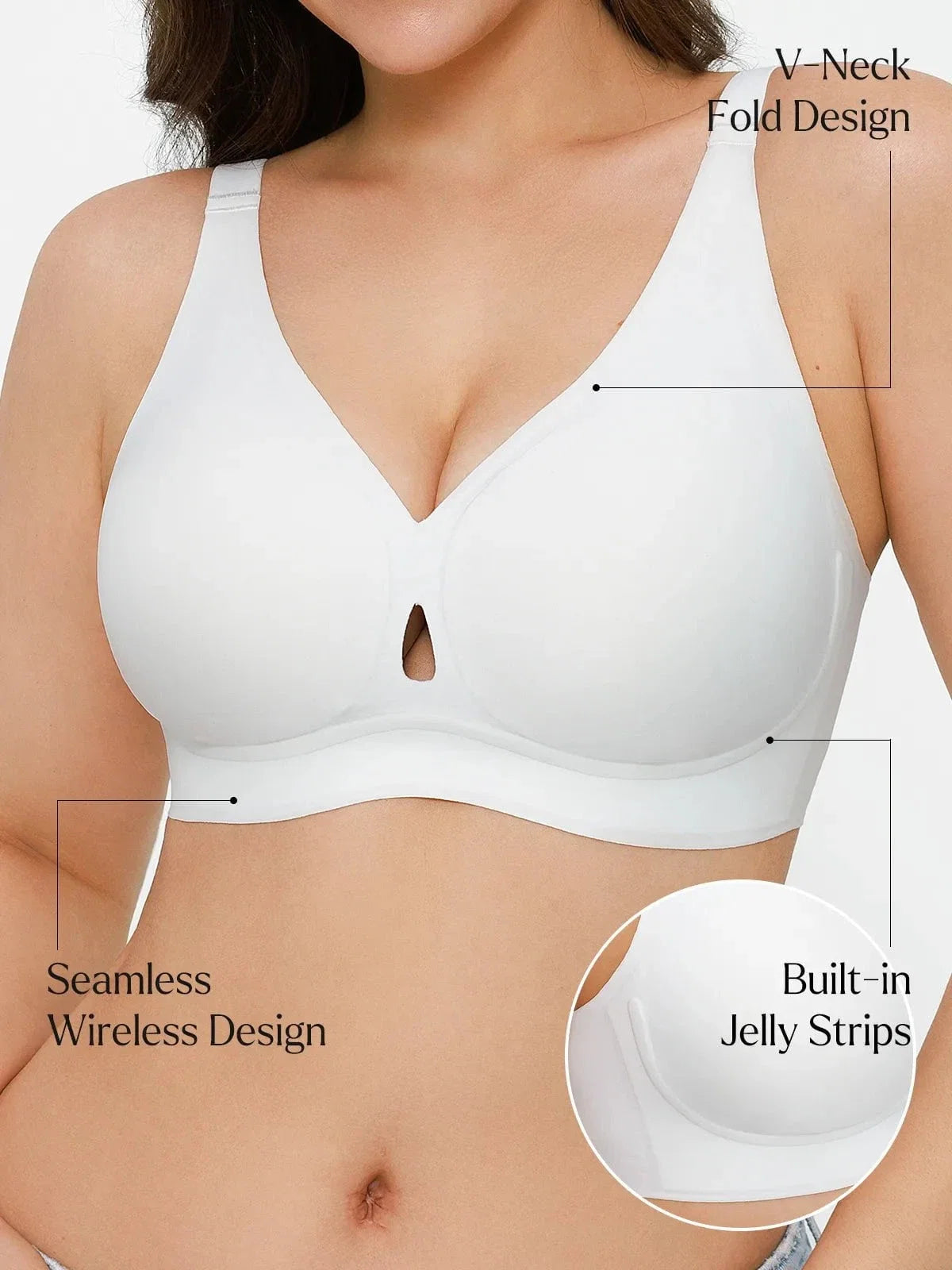 Seamless Wireless Jelly Contour Support Bra