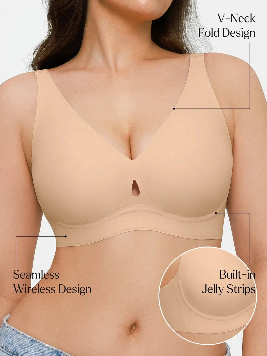 Seamless Wireless Jelly Contour Support Bra