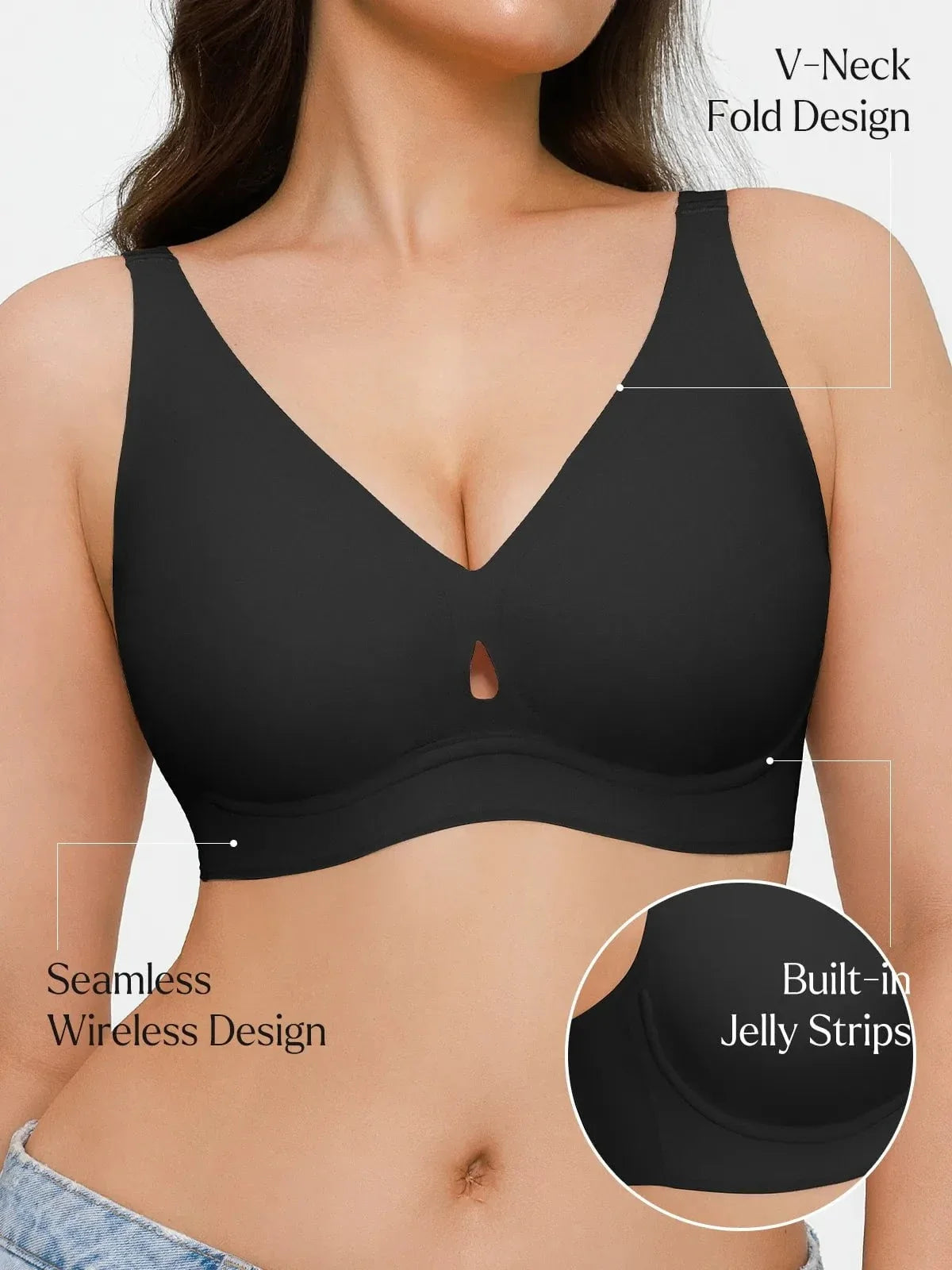 Seamless Wireless Jelly Contour Support Bra