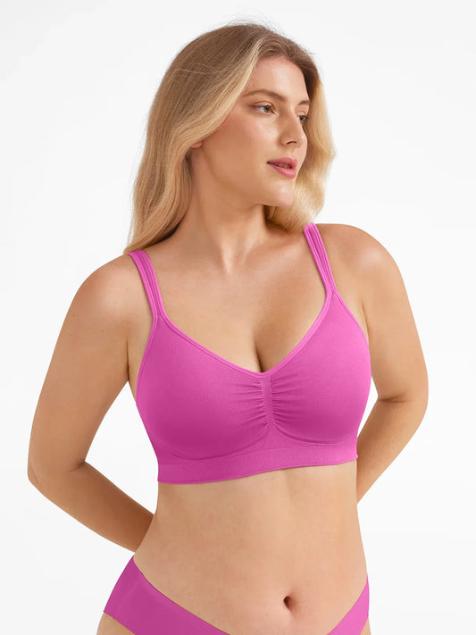 Seamless Wireless Wide-Strap Everyday Bra