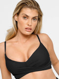 Shapewear Bust-Enhancing Draped High Waist Bikini Top