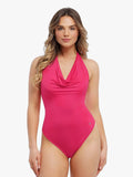 Shapewear Halter Cowl Neck Tummy Control Bodysuit