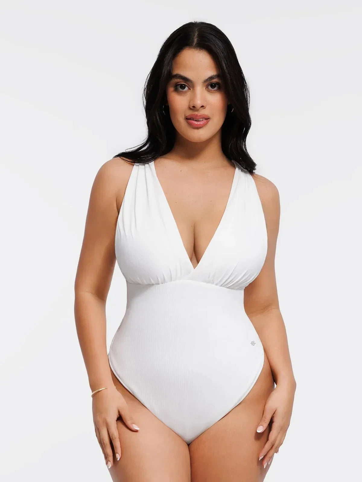 Shapewear Cross-Front Draped Halter Sculpting Bodysuit