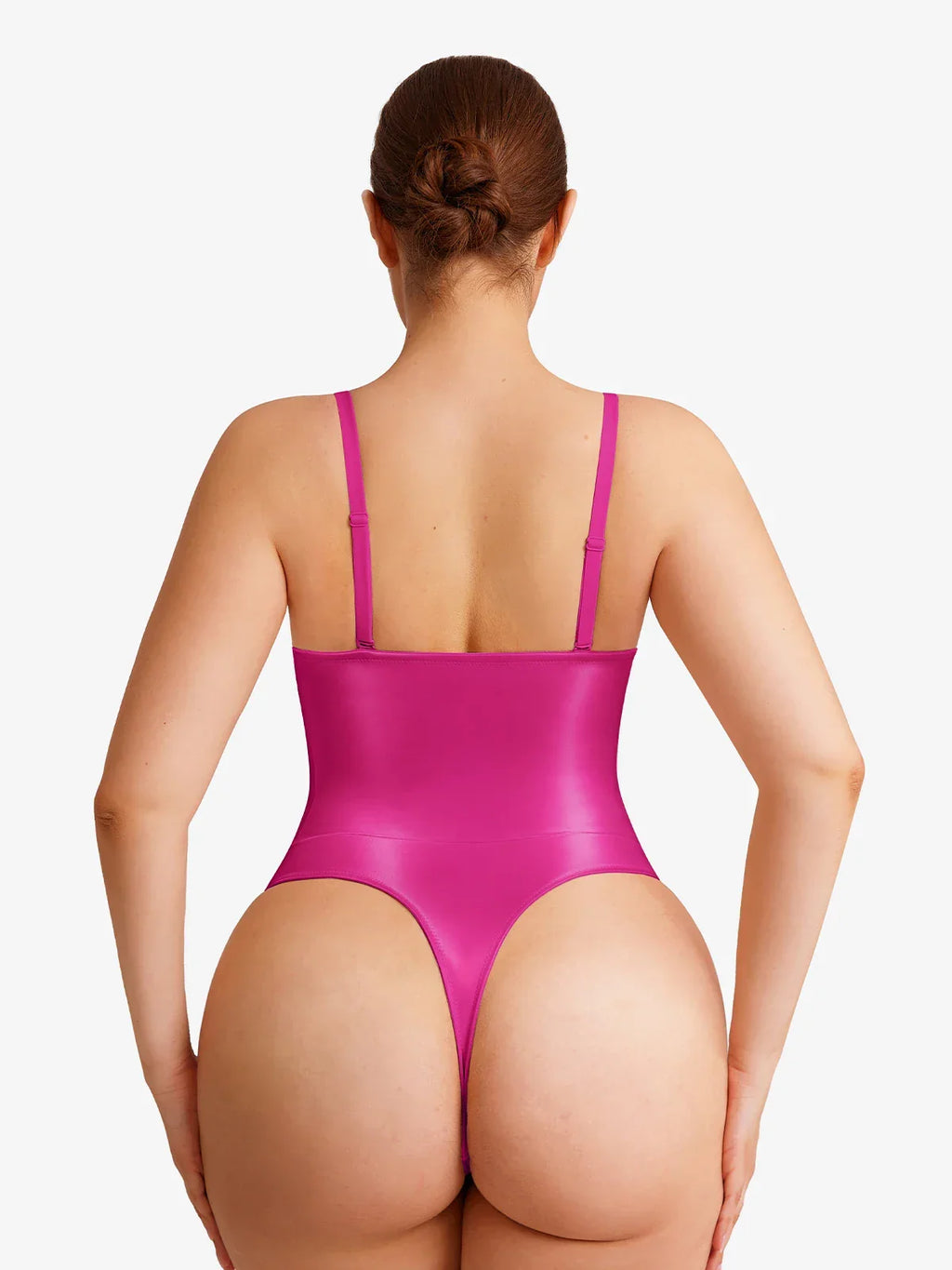 Shapewear Lace-Up Corset Bodysuit with Removable Straps