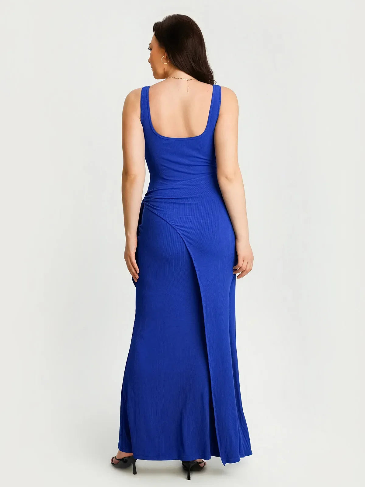 Shapewear Modal Twist Wrap Tummy Control Maxi Dress