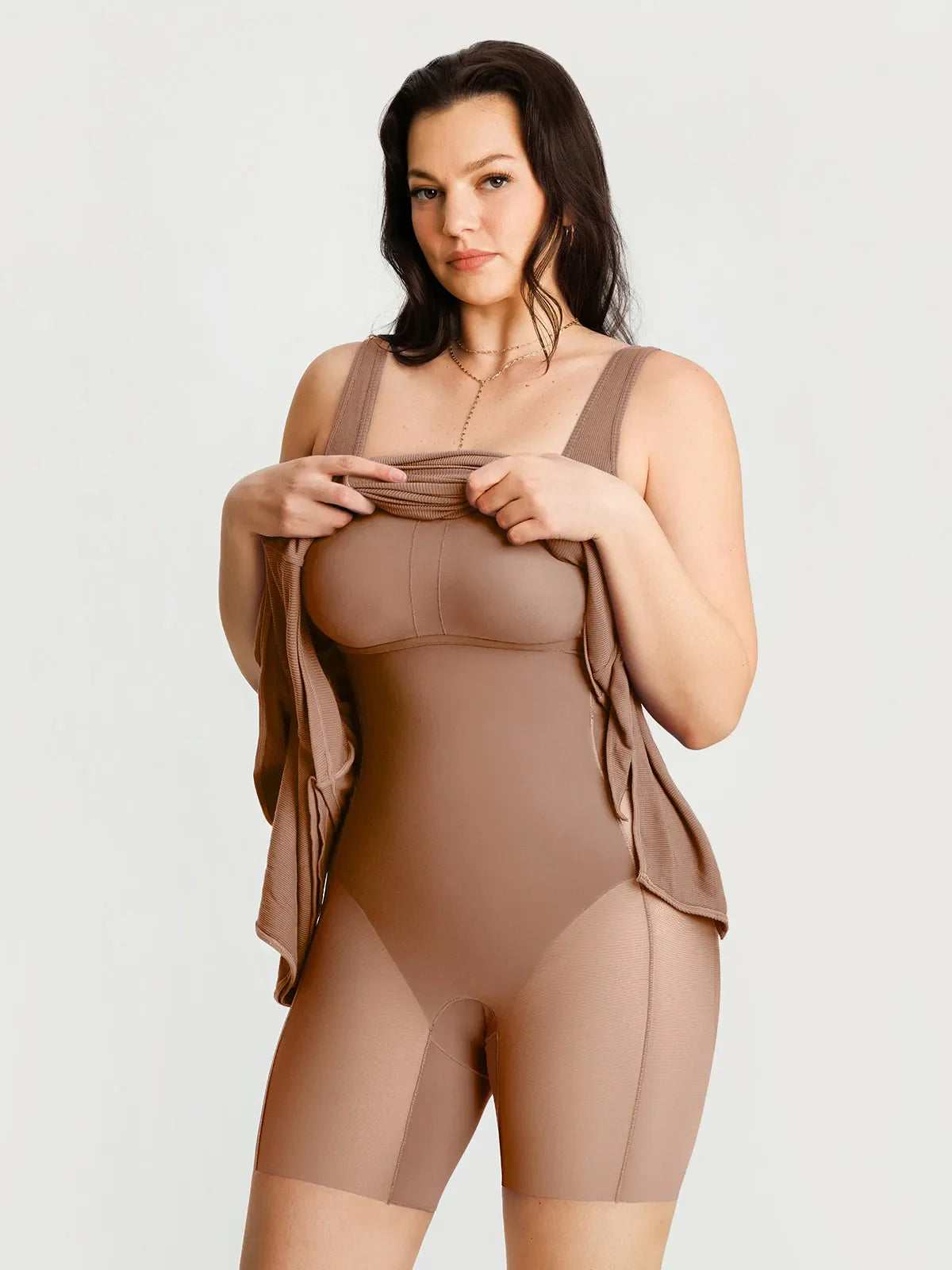 Shapewear Modal Twist Wrap Tummy Control Maxi Dress