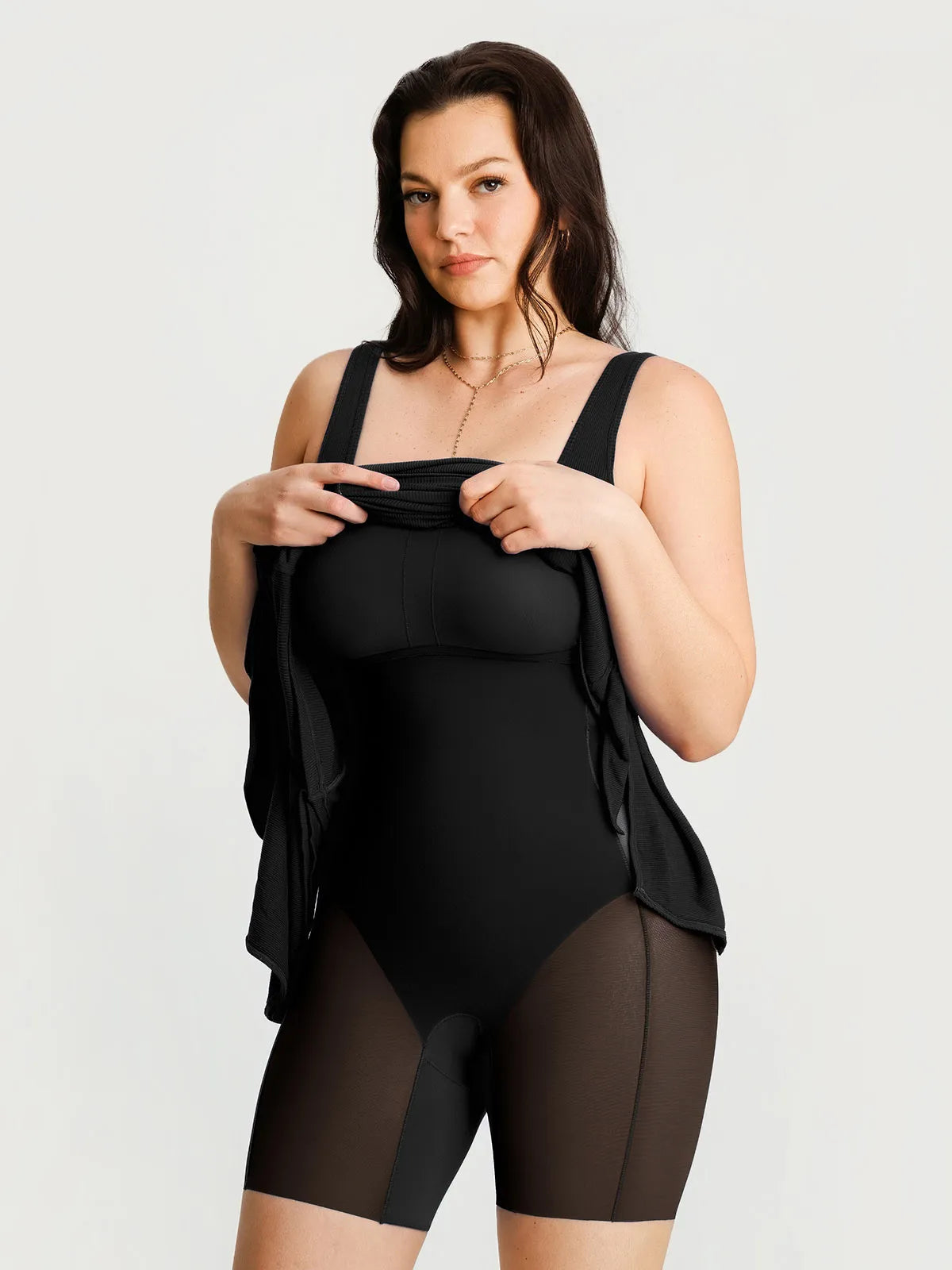 Shapewear Modal Twist Wrap Tummy Control Maxi Dress