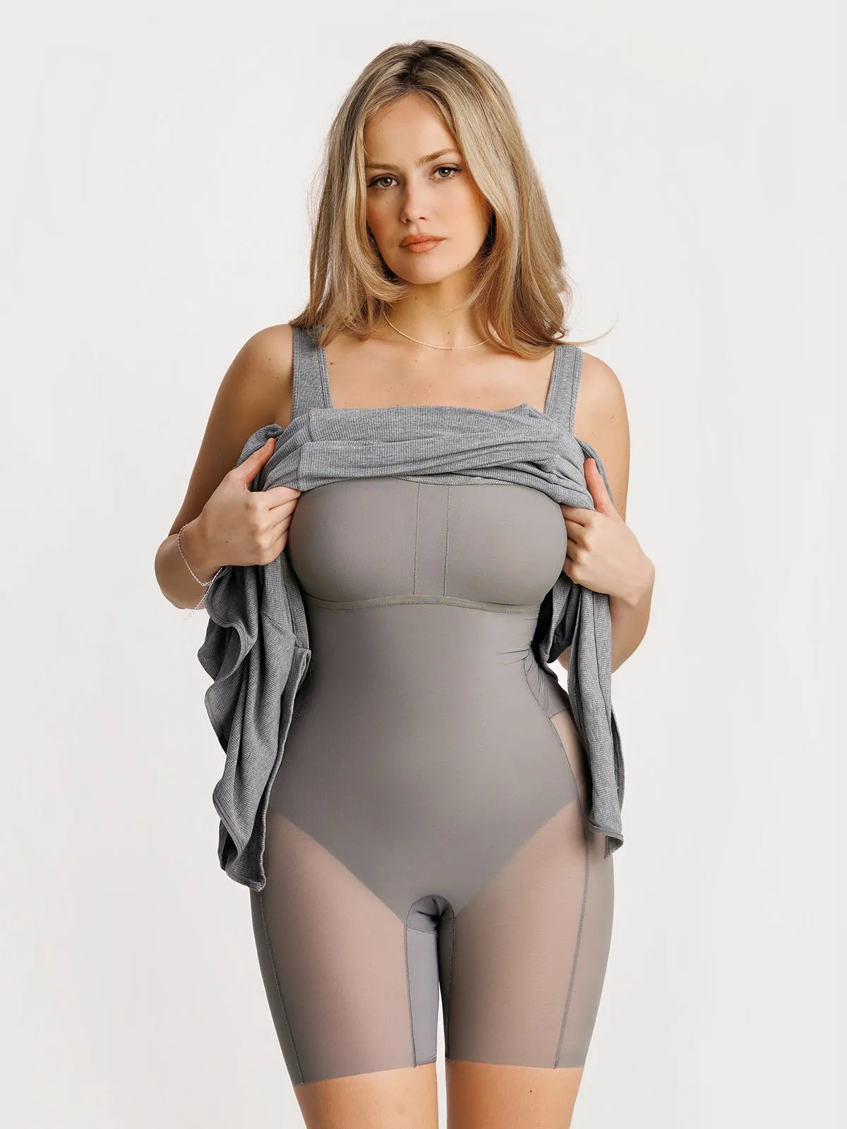 Shapewear Modal Twist Wrap Tummy Control Maxi Dress
