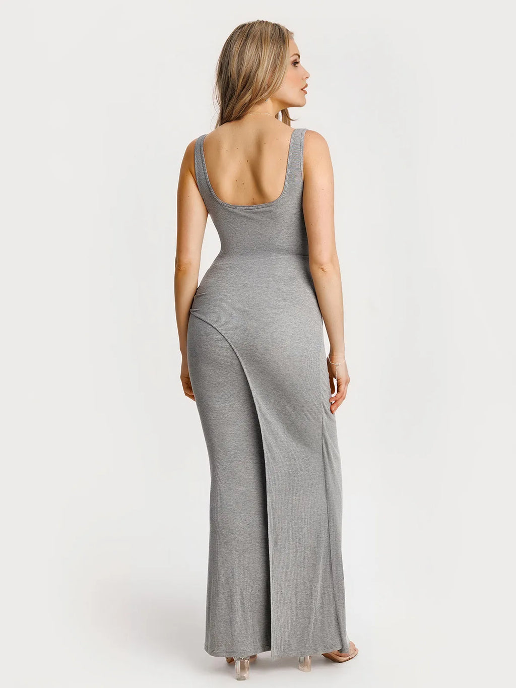 Shapewear Modal Twist Wrap Tummy Control Maxi Dress