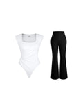 Day To Night Set Tummy Control Bodysuit Built-in Shapewear Pants