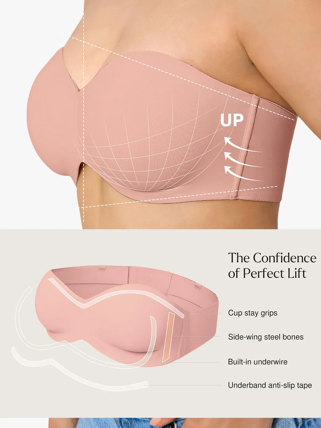 Shapewear Strapless Everyday Push-Up Bra
