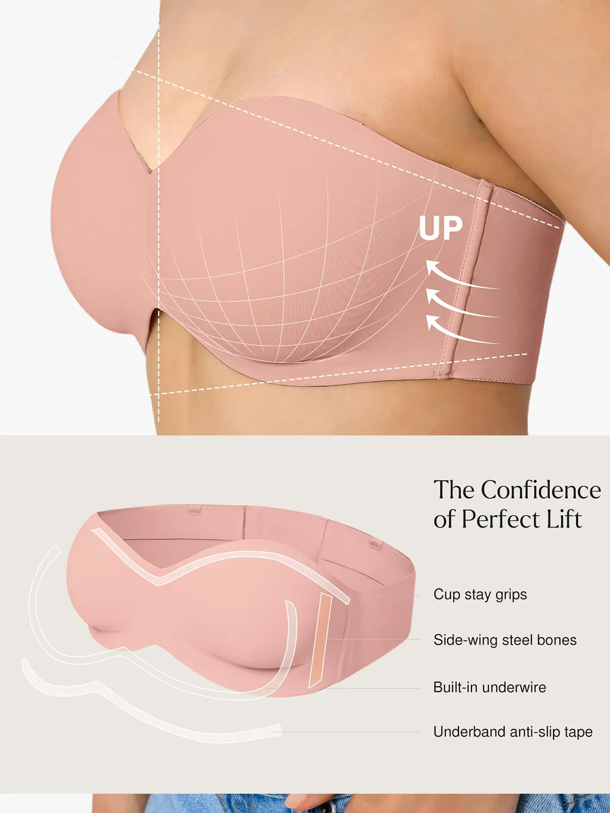 Shapewear Strapless Everyday Push-Up Bra