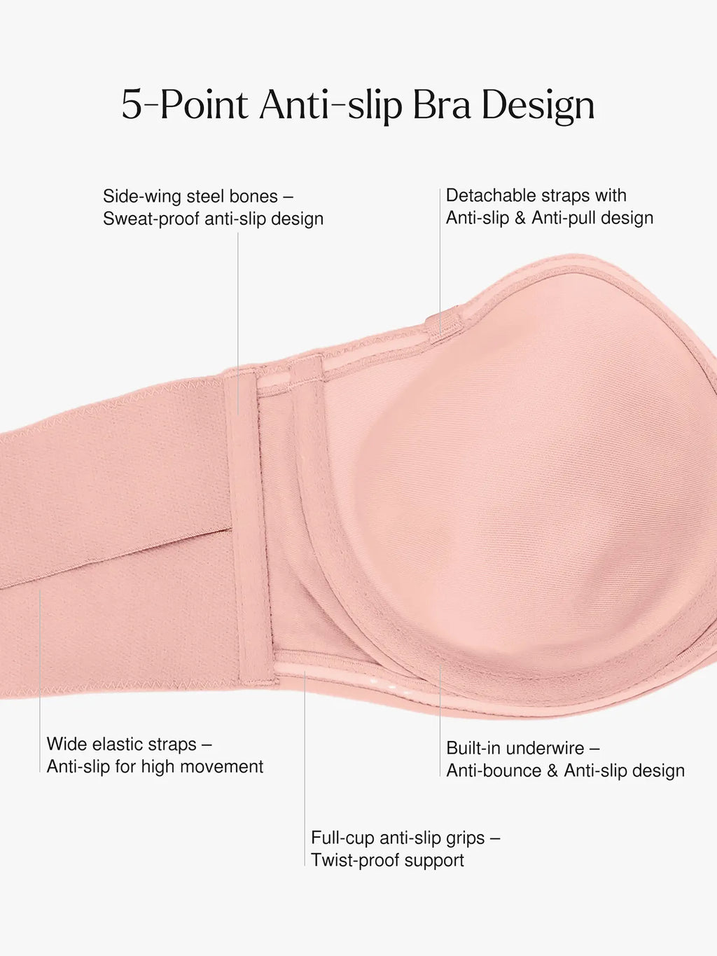 Shapewear Strapless Everyday Push-Up Bra