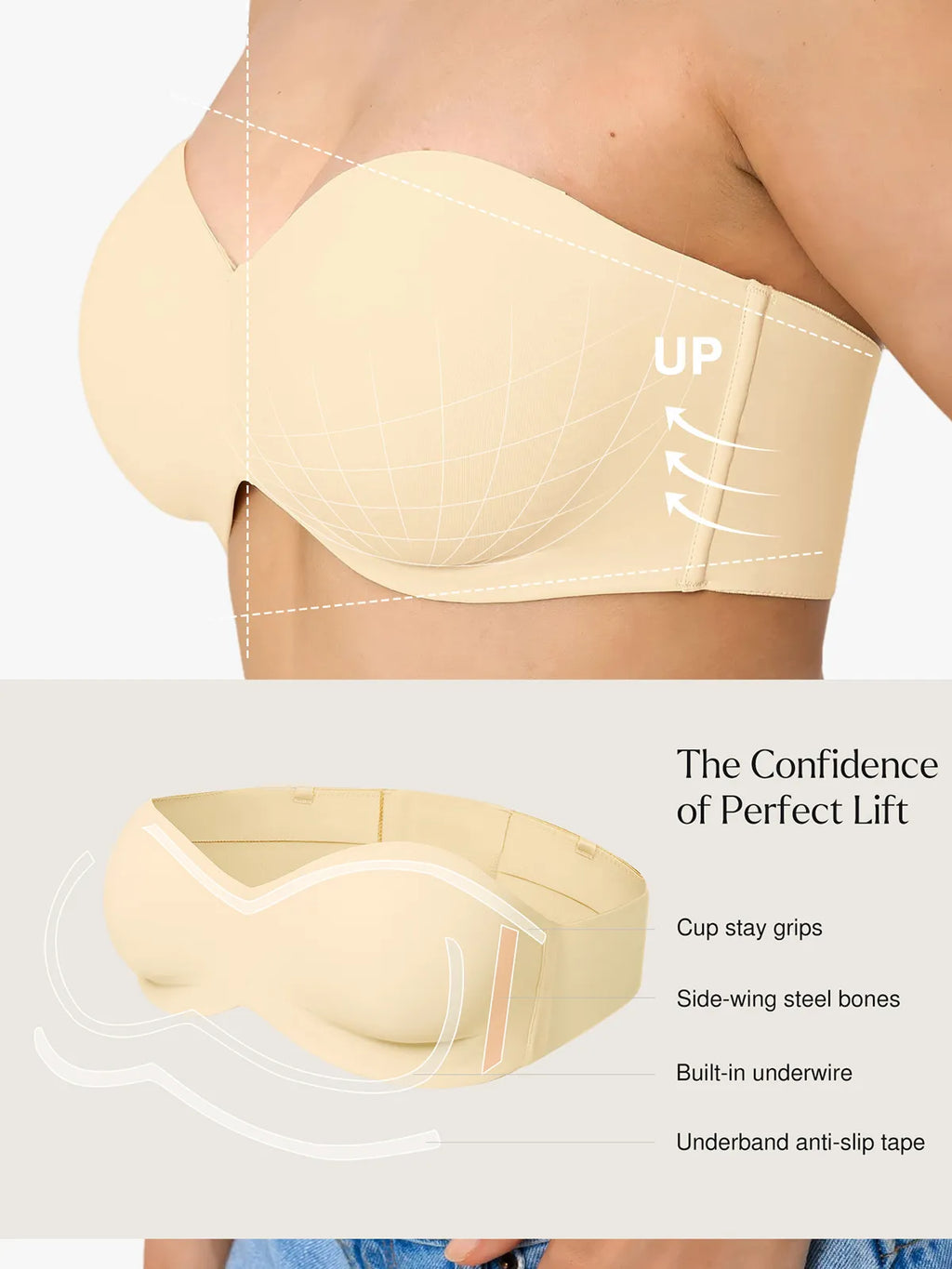 Shapewear Strapless Everyday Push-Up Bra