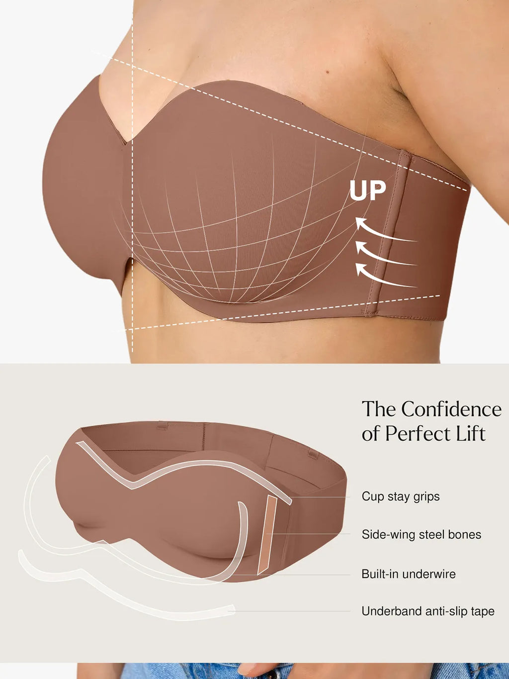 Shapewear Strapless Everyday Push-Up Bra