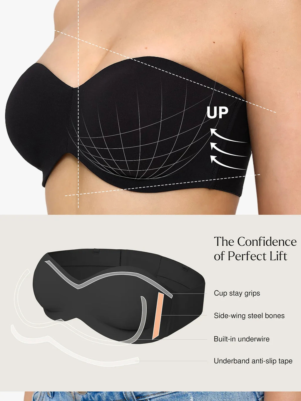 Shapewear Strapless Everyday Push-Up Bra