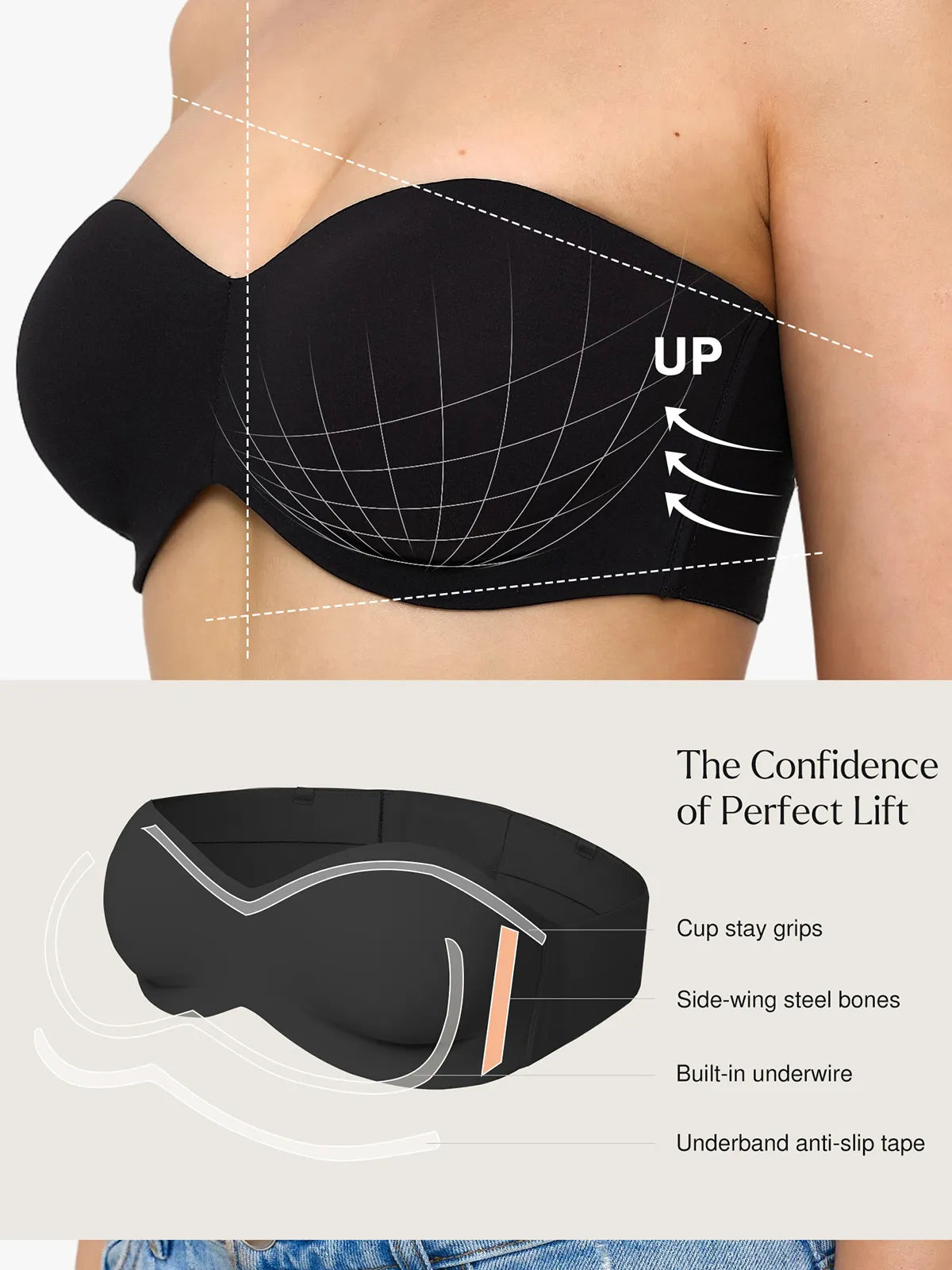 Shapewear Strapless Everyday Push-Up Bra