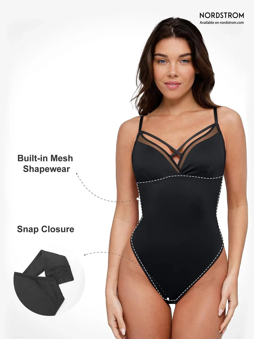 Shapewear Sleeveless Sheer Mesh Tummy Control Bodysuit