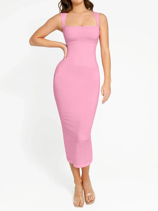 Shapewear Square Neck Sleeveless Slimming Seamless Dress