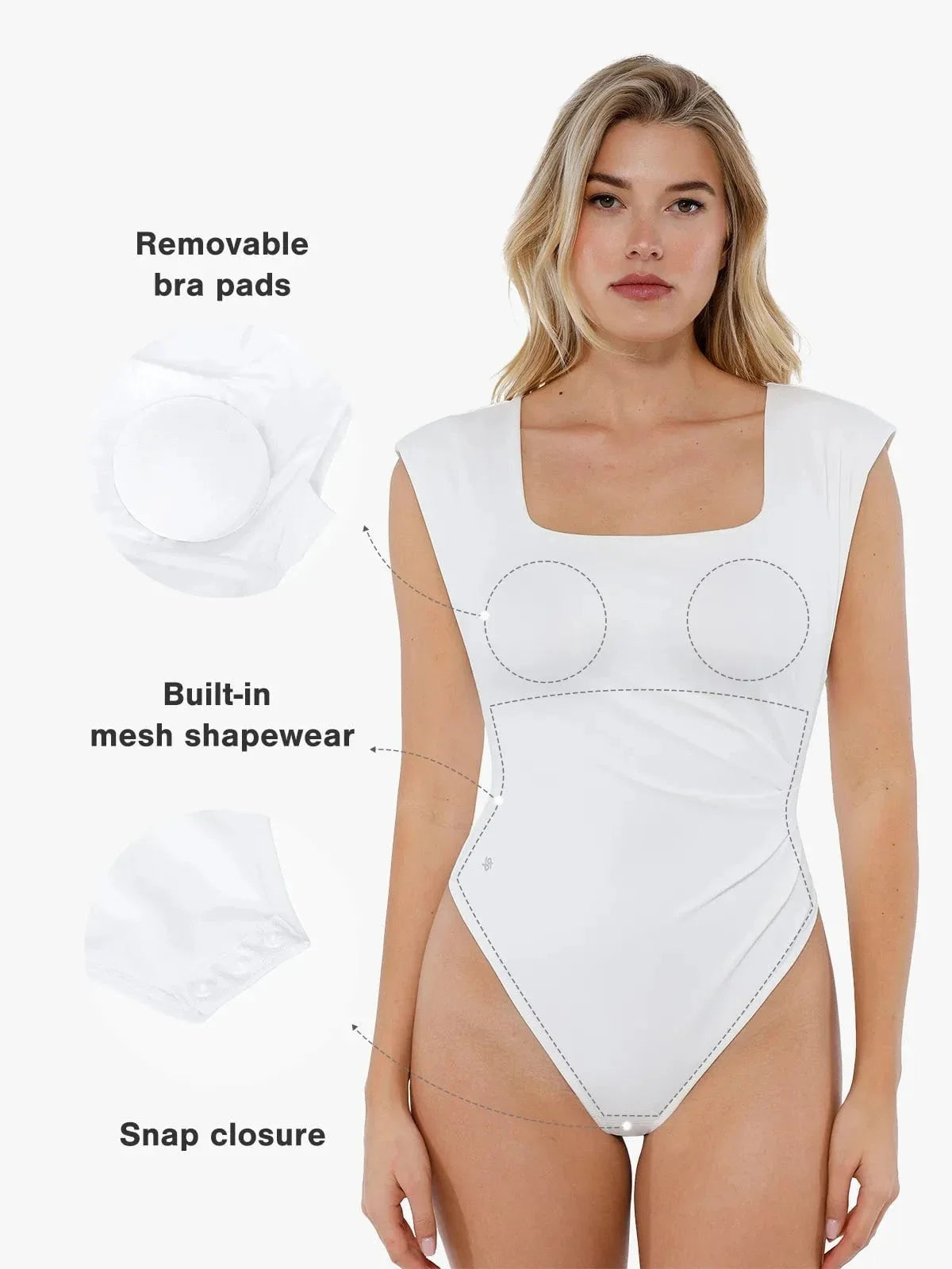 Day To Night Set Tummy Control Bodysuit Built-in Shapewear Pants