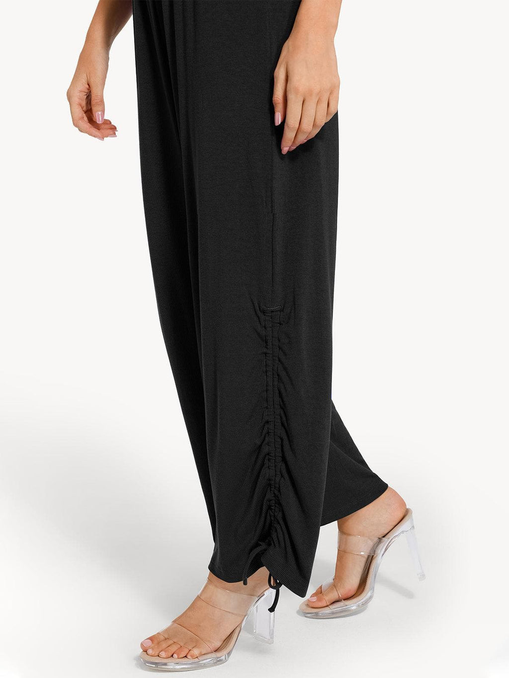 Shapewear Square Neck Tummy Control Wide Leg Jumpsuit