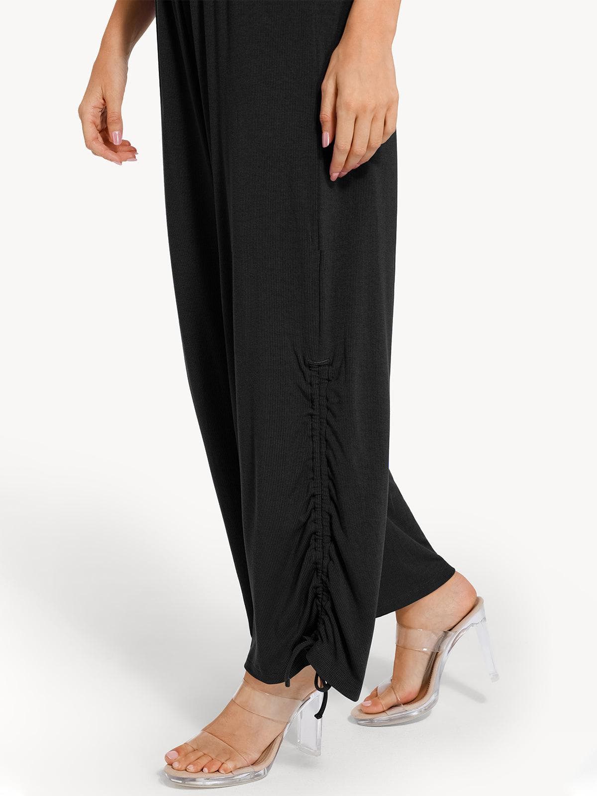 Shapewear Square Neck Tummy Control Wide Leg Jumpsuit