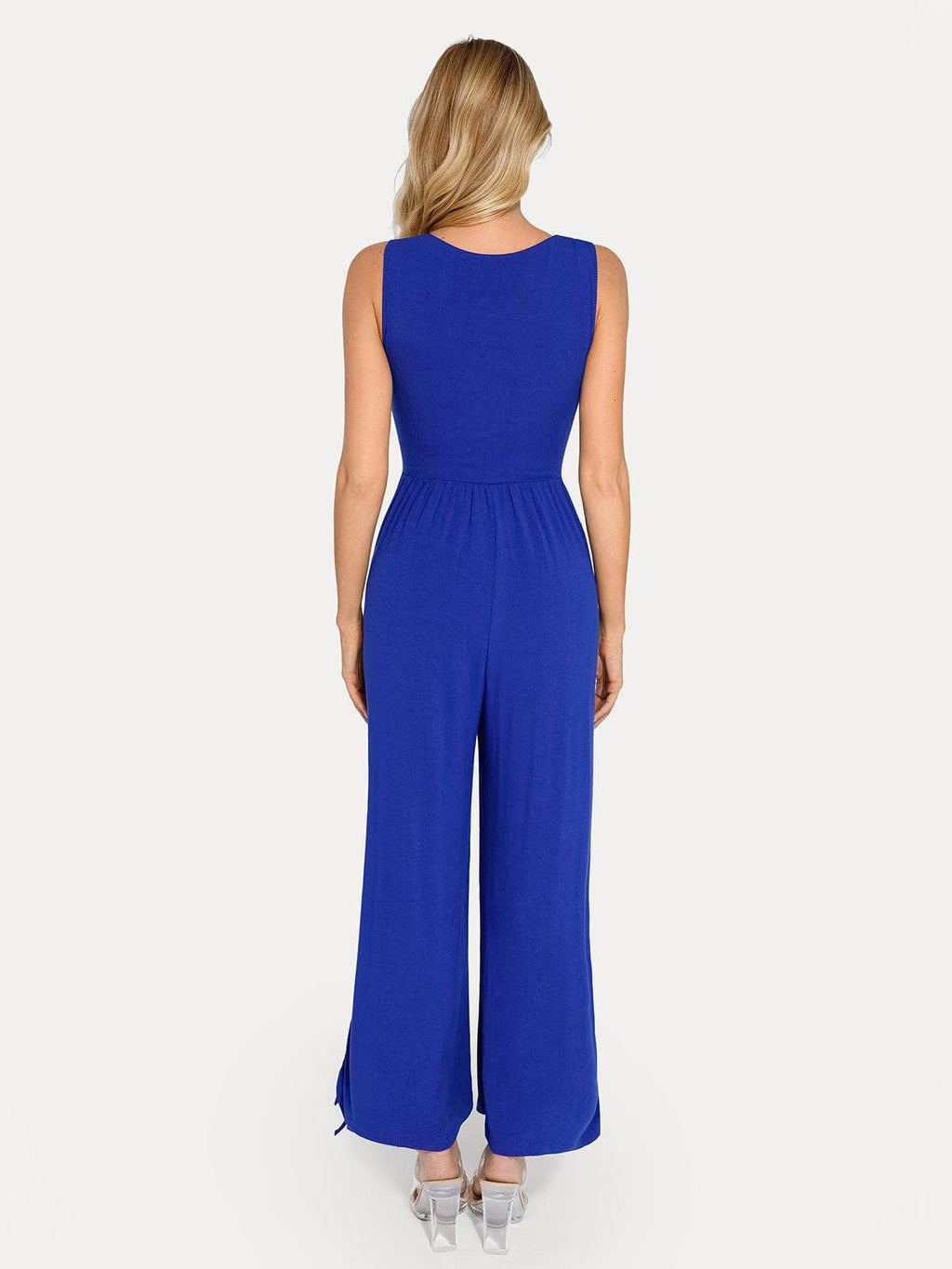 Shapewear Square Neck Tummy Control Wide Leg Jumpsuit